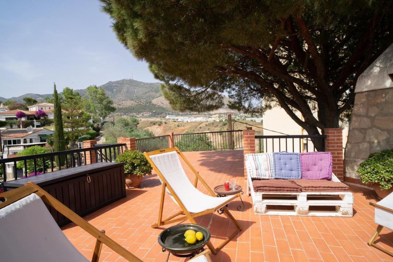 Casa Ancladero Big Rooftop Terrace, 2 Bedroom Guesthouse W Garden And View Fuengirola Exterior foto