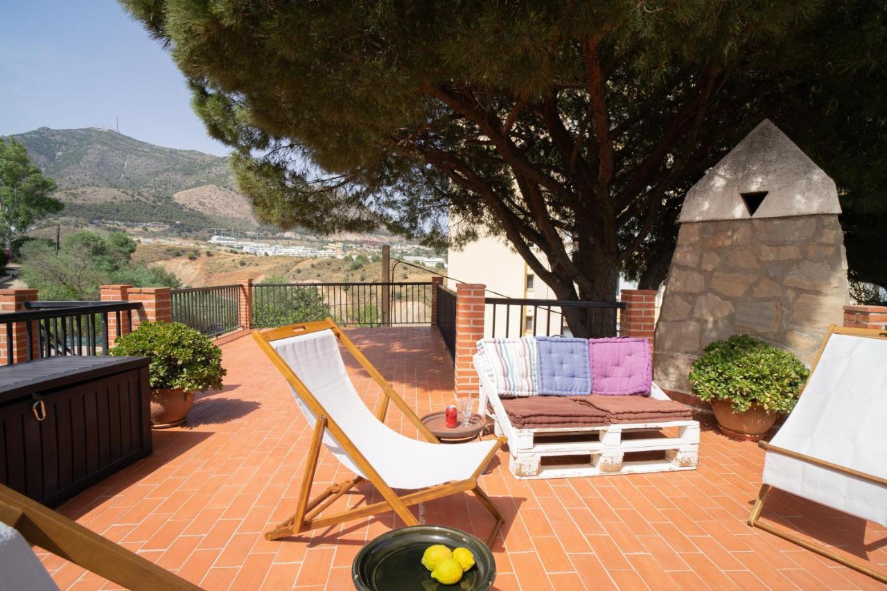 Casa Ancladero Big Rooftop Terrace, 2 Bedroom Guesthouse W Garden And View Fuengirola Exterior foto